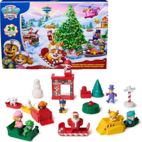 Paw Patrol Christmas advent calendar, 7 vehicles and 11 figures