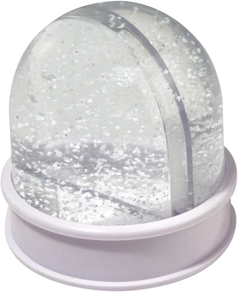 Photo snow globe for two 7 x 6.3 cm pictures, 9.5 cm high