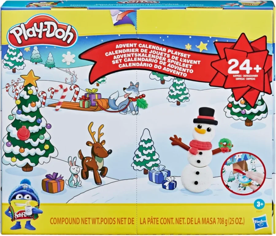 Play-Doh advent calendar with 24 pots, 23 stampers and playmats