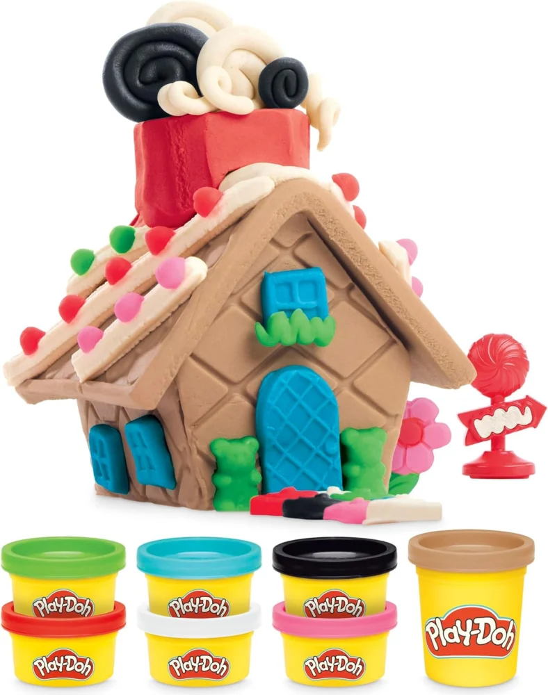 Play-Doh Builder mini gingerbread house set, 8 cans, 16 tools