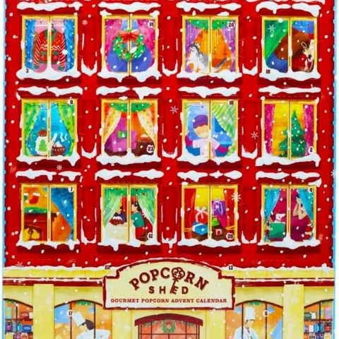 Popcorn Shed gourmet popcorn advent calendar, 24 bags, 12 flavours