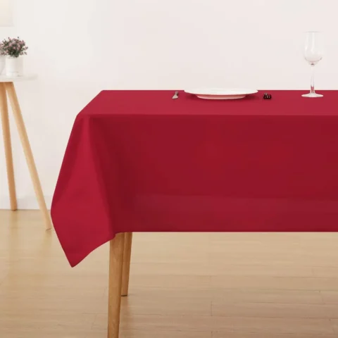 Red square Christmas tablecloth, Oxford polyester, 130 x 130 cm