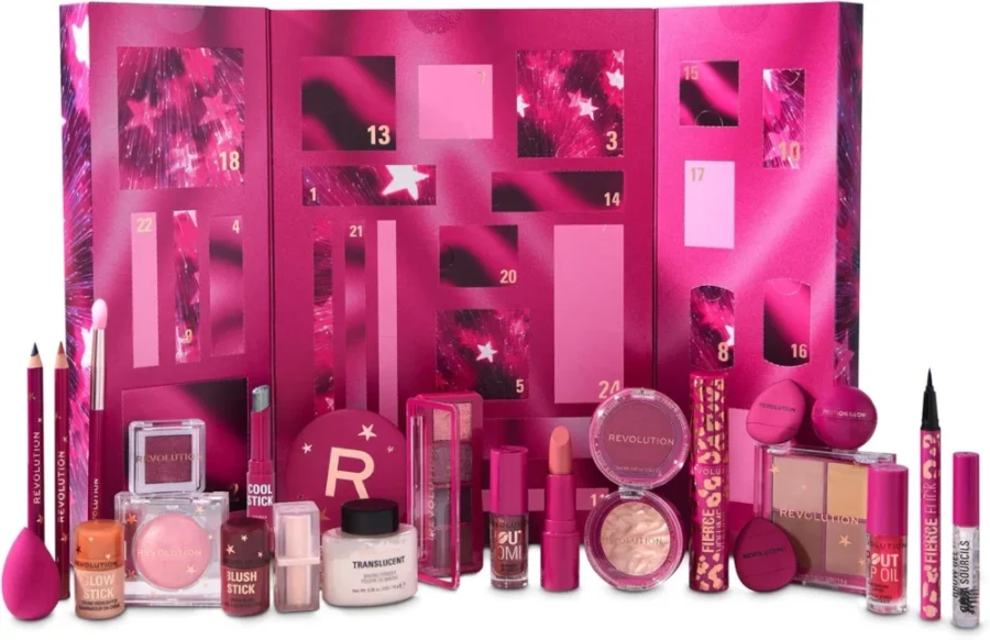 Revolution Beauty makeup advent calendar 2025, 24 products