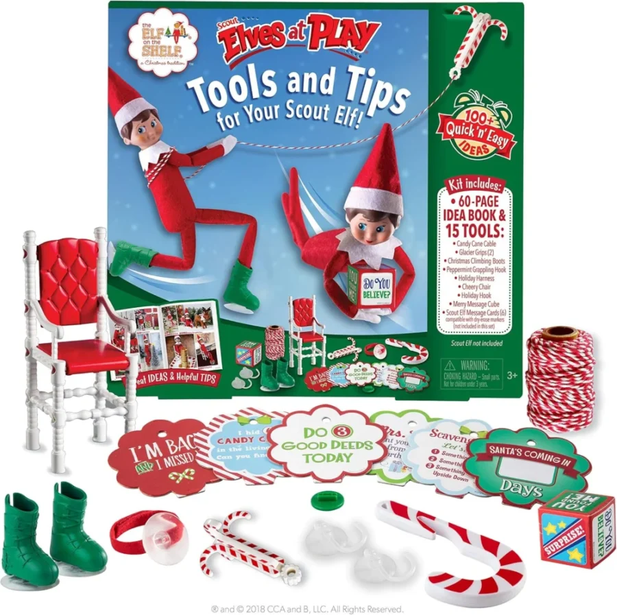 Scout Elves at Play kit, 15 elf-sized tools and 60-page idea book