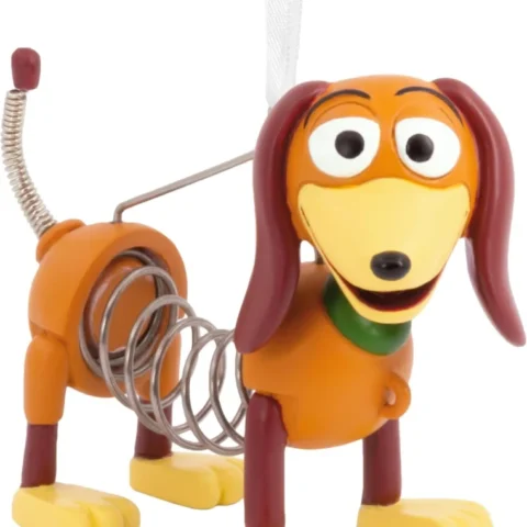 Slinky Dog Toy Story resin ornament with ribbon loop, 6.4 cm tall