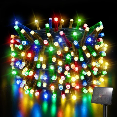 Solar fairy lights, 50 multicolour LEDs on 5 m, 8 modes