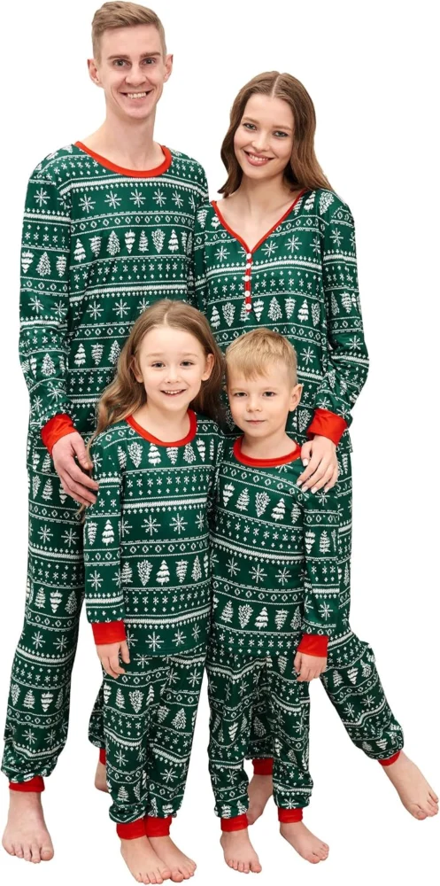 Solutra family Christmas pyjamas for adults, kids, baby and dog