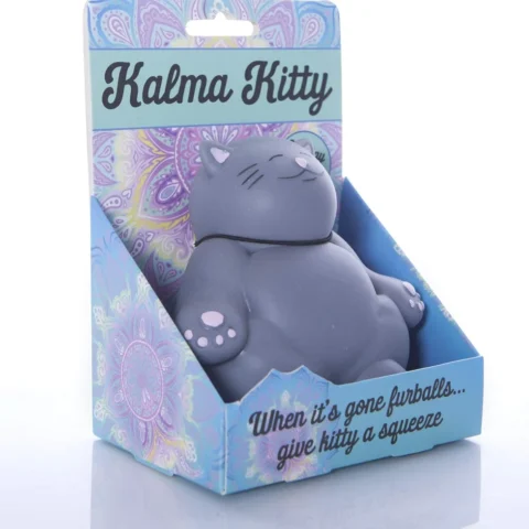 Squishy grey silicone cat stress toy, 117 g, Kalma Kitty