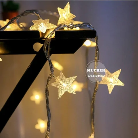 Star string lights, 40 warm white LEDs on 6 m, USB powered