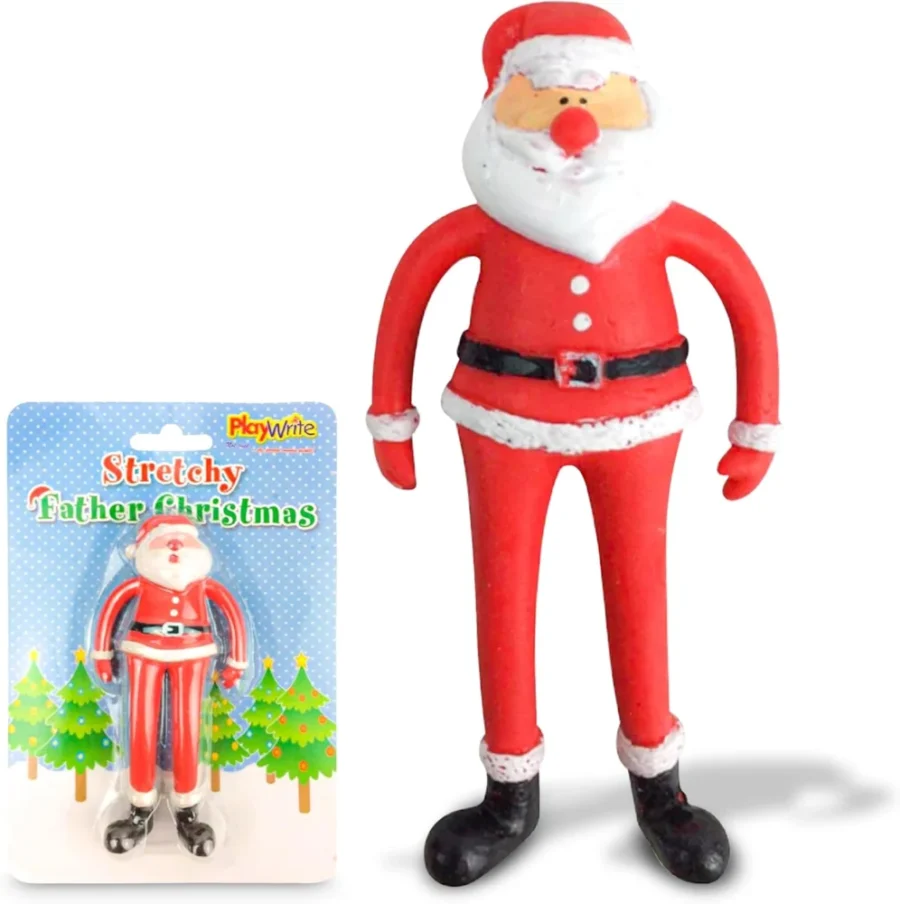 Stretchy Father Christmas fabric figure, 12 cm, stocking filler