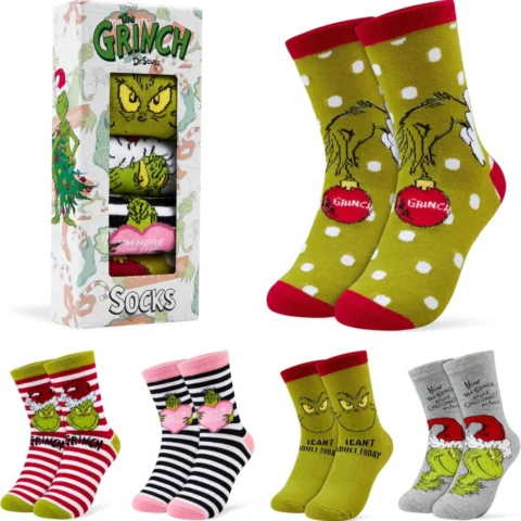 The Grinch calf socks for women and teens, Christmas gift