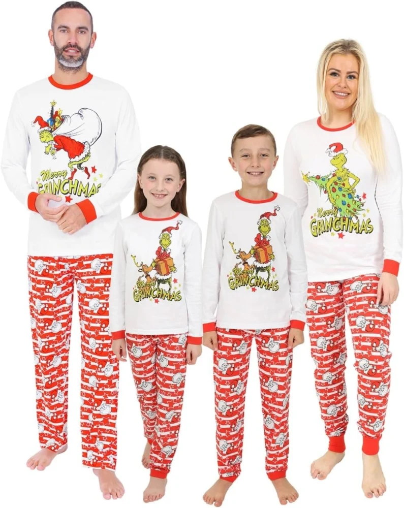 The Grinch Grinchmas matching family Christmas long pyjamas