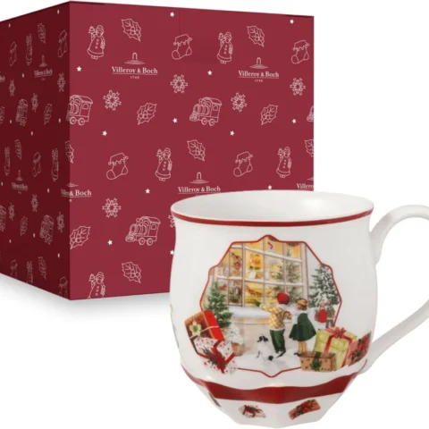 Toy’s Fantasy porcelain Christmas mug with toy shop relief, 390 ml