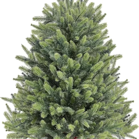 Unlit 3 ft artificial Christmas tree with cement base, green
