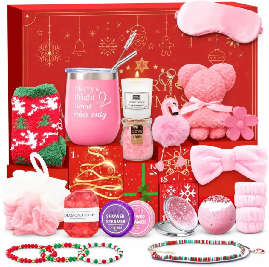 Women’s advent calendar, 24 boxes of beauty, jewellery and spa gifts