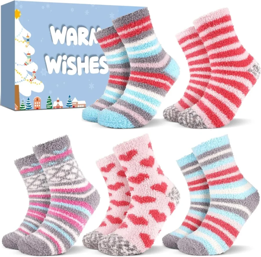 Women’s fluffy bed socks, size 4-7, stocking filler gift