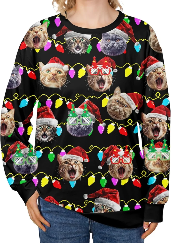 Women’s funny casual Christmas sweatshirt jumper, sizes S to XXL