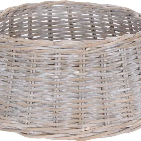 Woven wicker tree skirt in washed white, 50 cm, for trees to 7ft