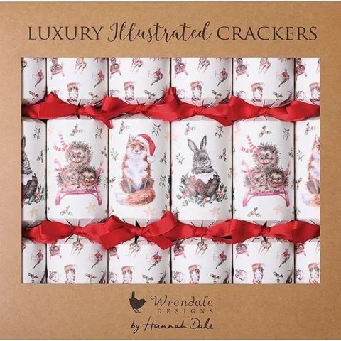 Wrendale Designs Christmas crackers by Hannah Dale, set of 6