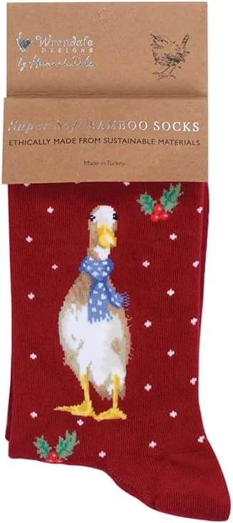 Wrendale Designs Christmas socks with a festive design