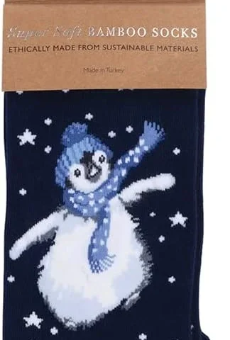 Wrendale Designs penguin design Christmas socks