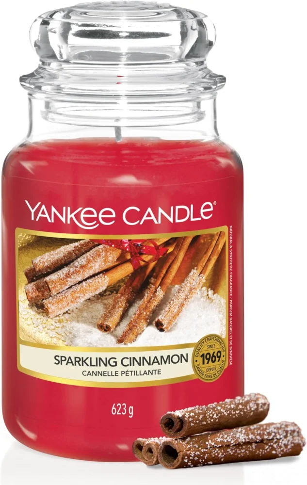 Yankee Candle large jar candle, cinnamon scent, up to 150 hours